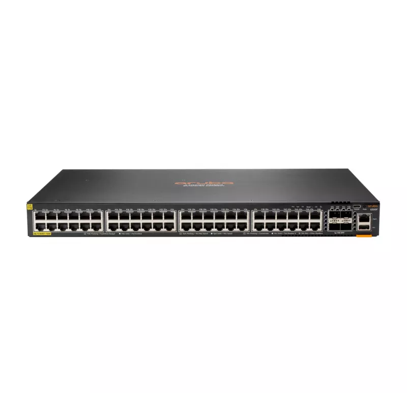 Hewlett Packard Enterprise HPE Aruba Networking CX 6200F 48G Class4 PoE 4SFP+ 740W jungiklis - valdomas L3 - 48 x 10/100/1000 (PoE+) + 4 x 1G SFP+