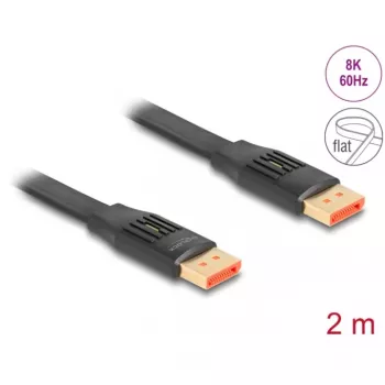 DeLOCK DisplayPort plokščias juostinis kabelis 8K 60 Hz 2 m