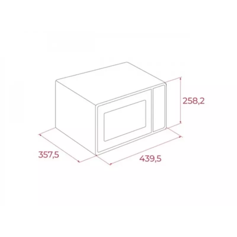 Mikrobangų krosnelė TEKA MW FS20 WH – stalviršinė, 20 L, 700 W, sukamoji rankenėlė, mechaninis laikmatis, 25,5 cm padėklas