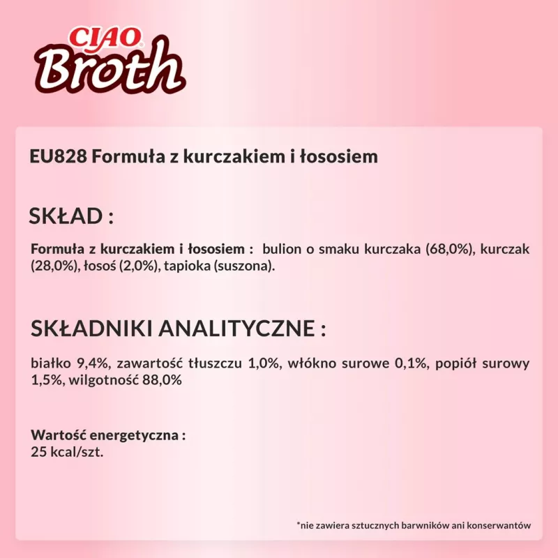 INABA Ciao Broth Vištiena ir Lašiša - skanėstai katėms - 40g