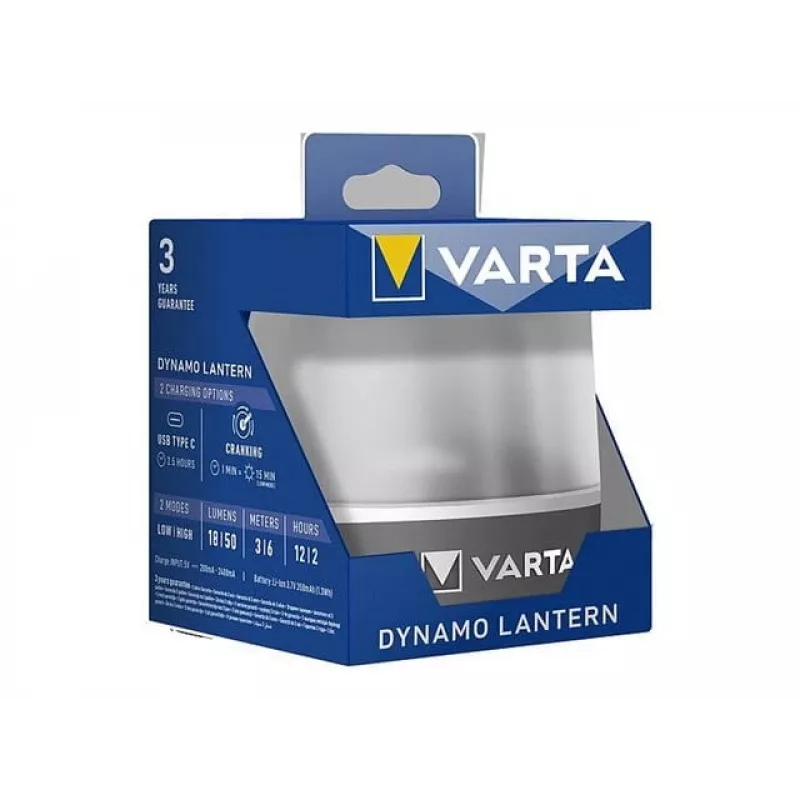 Nešiojamas dinaminis žibintas su sukama rankena Varta 17670 101 111 - avarinis apšvietimas