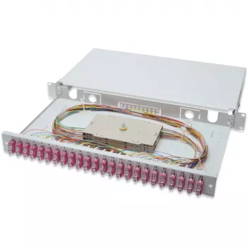 Kabelių valdymo skydelis Digitus DN-96322-4 SC OM4 šviesolaidžio sujungimo dėžutė pilka