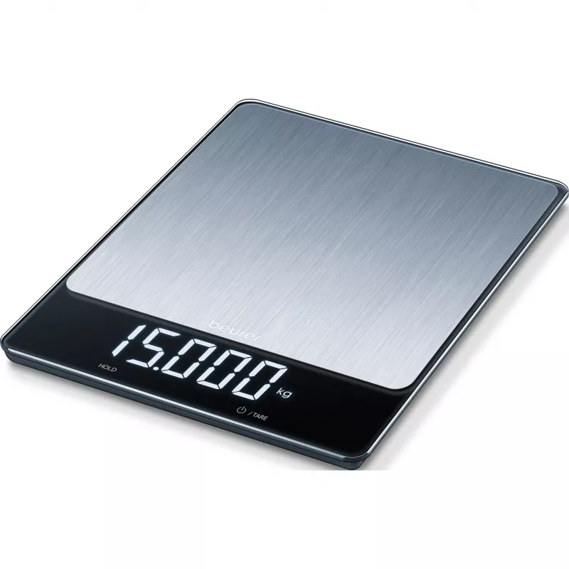 Virtuvinės svarstyklės Beurer KS 34 XL nerūdijantis plienas, talpa 5 kg, tikslumas 1 g