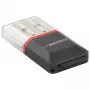 Esperanza EA134K kortelių skaitytuvas, juodas, sidabrinis, permatomas, USB 2.0