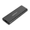Qoltec 50312 išorinis M.2 NVMe SSD korpusas, USB Type-C, juodas