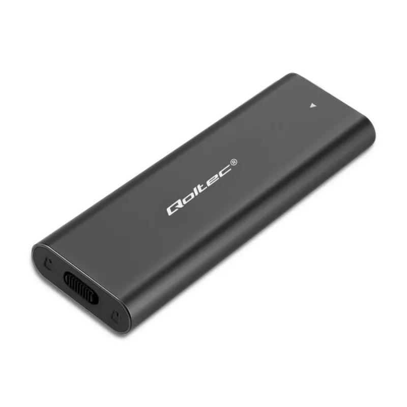 Qoltec 50312 išorinis M.2 NVMe SSD korpusas, USB Type-C, juodas
