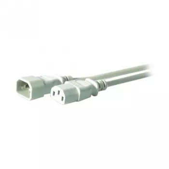EFB-Elektronik prailginimo kabelis IEC C14 180° - C13 180°, pilkas, 3,0 m, 3 x 1,00 mm²