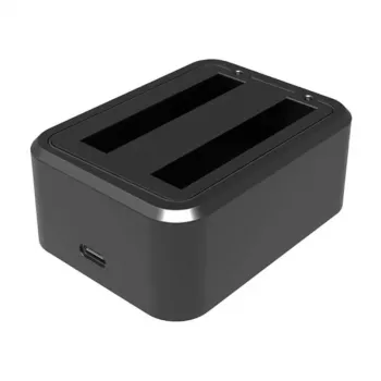 Puluz USB dviejų baterijų įkroviklis PU818, skirtas Insta360 X3 — dviejų lizdų USB įkrovimas