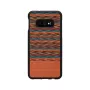 Dėklas Samsung Galaxy S10e man and wood – rudas languotas su juodu apvadu