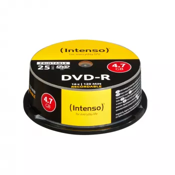 DVD-R Intenso 4.7GB Spausdinamas 16x 25 vnt.