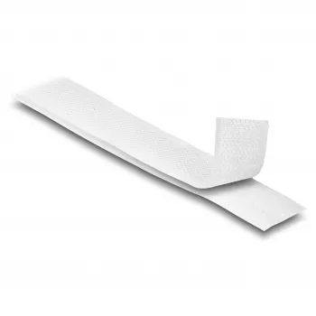 DeLOCK Heavy-duty lipnusis kabliukų ir kilpų diržas 25 m x 20 mm baltas