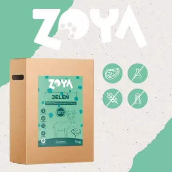 Sausas šunų ėdalas ZOYA ColdPRO Deer 9 kg – suaugusių šunų palaikymui, vieno baltymo elniena, 26% baltymų, 9,5% riebalų