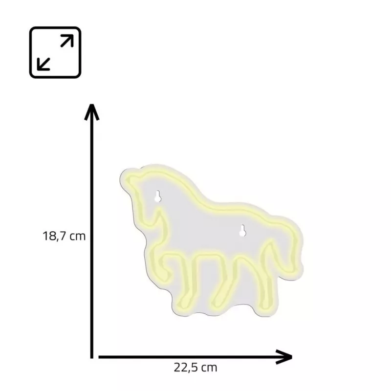 LED neoninis ženklas MANTA SNL103WH – arklio motyvas, balta šviesa