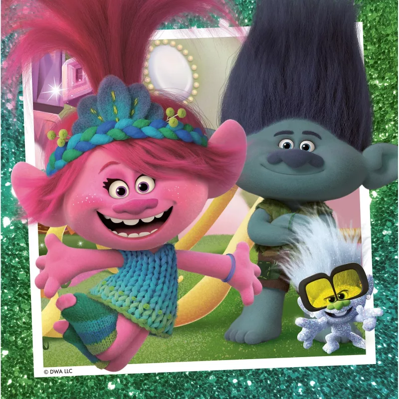 Vaikų dėlionė Trolls 3 (3x 49 dalių)