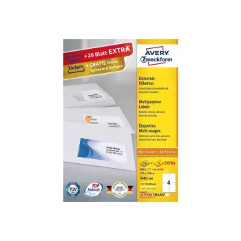 Lipni etiketė stačiakampė Avery 3483