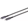 USB kabelis S/CONN 14-75007 USB 3.2 Gen 2 2m USB-C juodas baltas