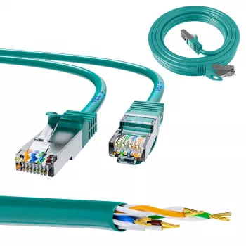 Tinklo kabelis Extralink LAN Patchcord Kat.6 FTP RJ-45 Cat6 0,5 m Žalia