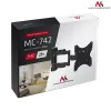 Sieninis TV laikiklis MACLEAN MC-742 42 colių (106,7 cm), pakreipimas -12°/+12°, VESA 75x75–200x200, maks. apkrova 30 kg, juodas