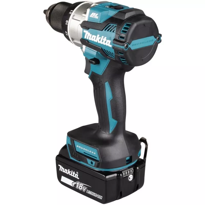 Makita DDF489RTJ akumuliatorinis atsuktuvas / gręžtuvas 1800 RPM juoda, mėlyna, plieninė