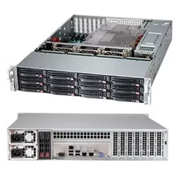 Serverio korpusas Supermicro CSE-826BAC12-R1K23LPB Juodas 2U 1200 W