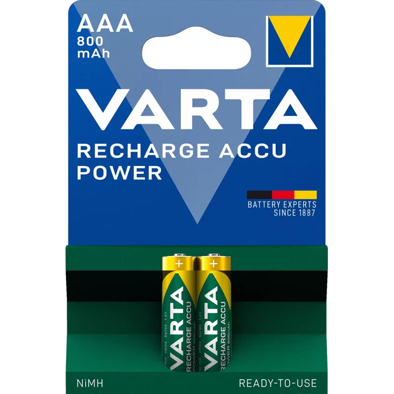 Varta R2U įkraunama baterija Ni-MH AAA (Micro) 800mAh 1,2V / 2 vnt. (56703 101 402)