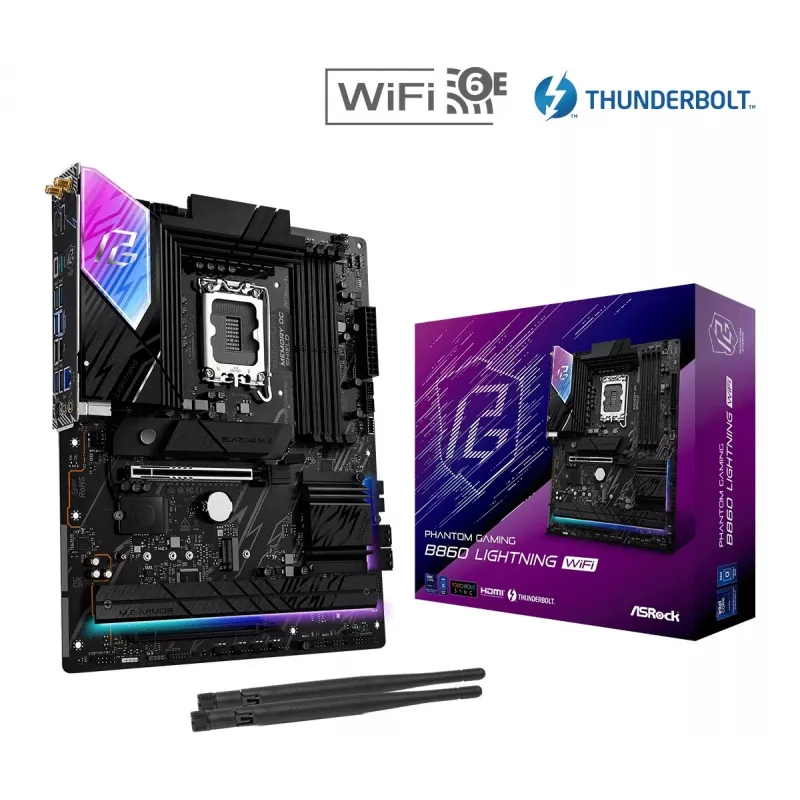 ASRock B860 Lightning WiFi ATX pagrindinė plokštė