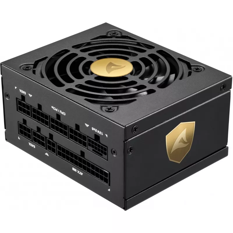 Sharkoon Rebel P20 SFX 750W maitinimo blokas (juodas, 1x 12 kontakčių High Power jungtis, 2x PCIe, kabelių valdymas, 750 W)