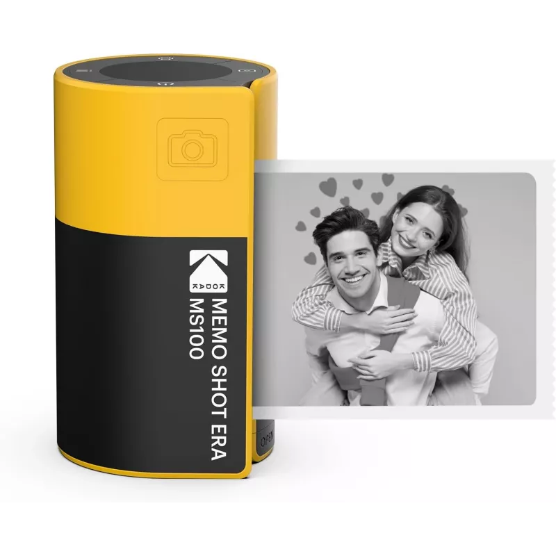 Kodak Memo Shot Era MS100 momentinė kamera ir etikečių spausdintuvas, geltona