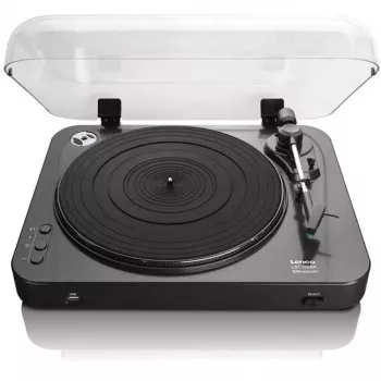 Pavarų diržu varomas vinilo grotuvas Lenco LBT-120BK juodas pusiau automatinis
