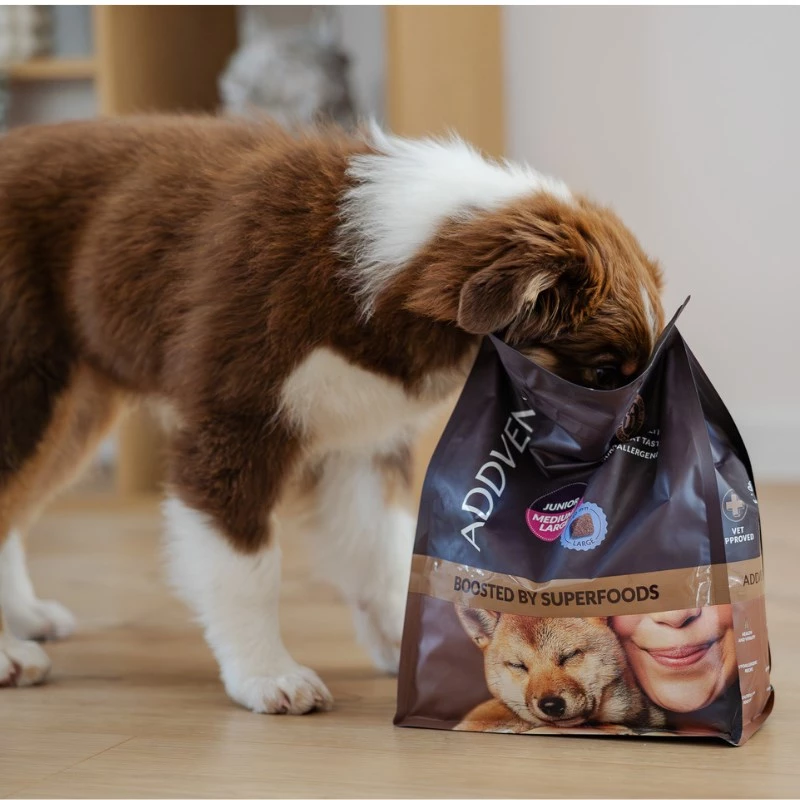 ADDVENA Boosted by superfoods Junior Medium/Large Beef - sausas šunų ėdalas - 10kg