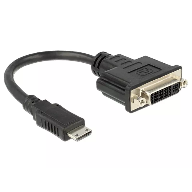 Vaizdo kabelio adapteris DeLOCK 65564 0,2 m HDMI Type C DVI-D Juodas