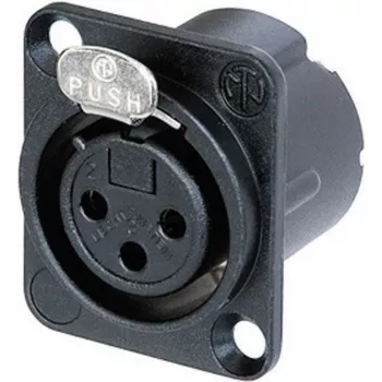 Neutrik NC3FD-LX-B jungties priedas juodas