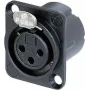 Neutrik NC3FD-LX-B jungties priedas juodas