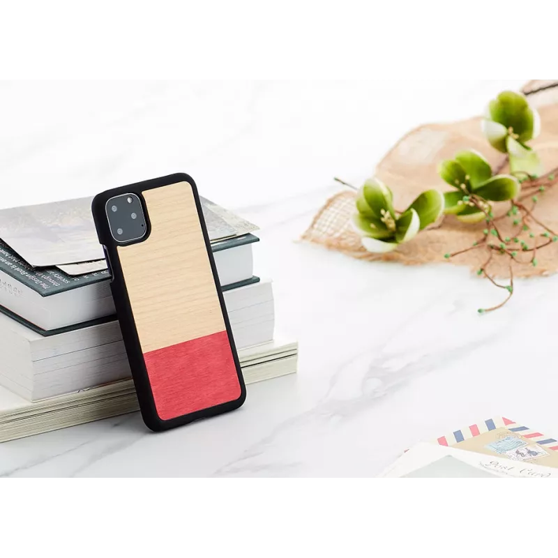 Apsauginis dėklas iPhone 11 Pro Max, man and wood, juodas, natūrali mediena ir polikarbonatas