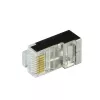 RJ45 jungtis LogiLink MP0022 juoda permatoma, Cat.6 ekranuota, 100 vnt.