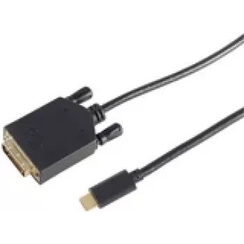 Vaizdo kabelio adapteris S/CONN 10-58185, DVI-D → USB Type-C, 1,8 m