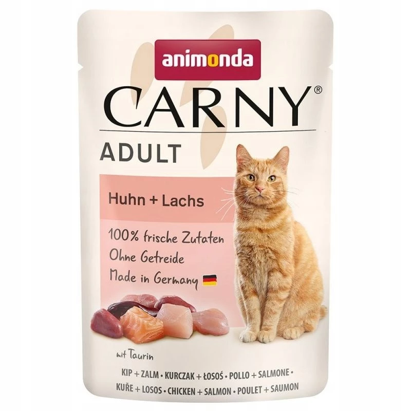 ANIMONDA Carny Adult Chicken and salmon šlapias kačių ėdalas 85 g