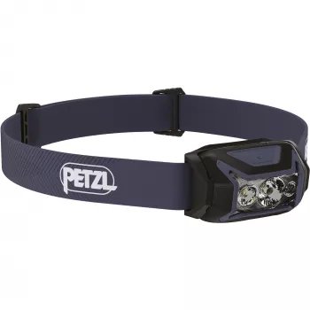 Priekinė galvos lemputė Petzl Actik Black – LED, 100 lm, 2 šviesos diodai, IPX4, AAA baterijos