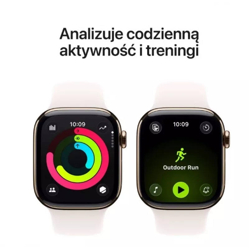 Išmanusis laikrodis Apple Watch Series 11 GPS + Cellular 42mm Auksinis titano korpusas Šviesiai rožinis sportinis dirželis M/L