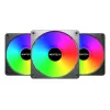Montech GF120 V2 ARGB 120 mm kompiuterio korpuso ventiliatorius, juodas, 3 vnt.