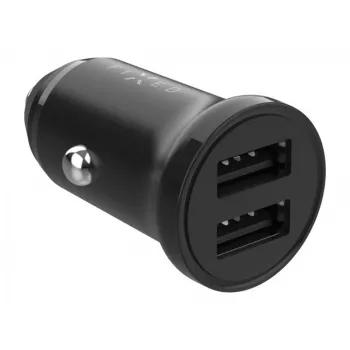 FIXED Dual USB automobilinis kroviklis 15W, juodas