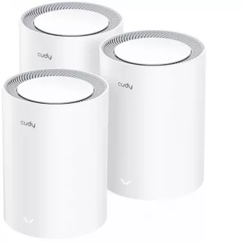 Cudy M3000 3 vnt. rinkinys „mesh“ Wi-Fi sistema, dviejų juostų (2,4 GHz / 5 GHz), Wi-Fi 6 (802.11ax), pilka, balta, 1 vidinė antena