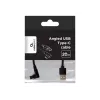 USB 2.0 laidinis kabelis USB-A (kampinis) į USB-C, 0,2 m, GEMBIRD CC-USB2-AMCML-0.2M