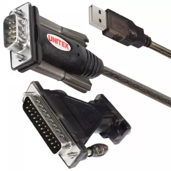 UNITEK Y-105A serijinis kabelis juodas 1,5 m USB-A DB-9