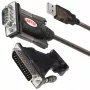 UNITEK Y-105A serijinis kabelis juodas 1,5 m USB-A DB-9