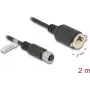 DeLOCK M12 D-koduotas 4 kontaktų moteriškas į RJ45 Cat.5e 2 m juodas tinklo kabelis