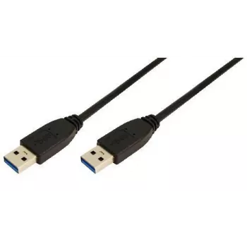 Logilink USB laidas - 9 kontaktų USB A tipas (kištukas) - 9 kontaktų USB A tipas (kištukas) - 3 m (USB / USB 2.0 / USB 3.0) - Lietas - Juodas (CU0040)