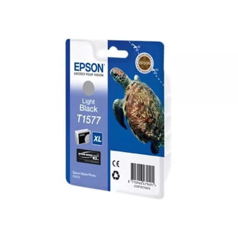 Epson T1577 šviesiai juodas kasetė, didelės talpos (XL), pigmentinis rašalas, 25,9 ml, 1 vnt., 23000 puslapių
