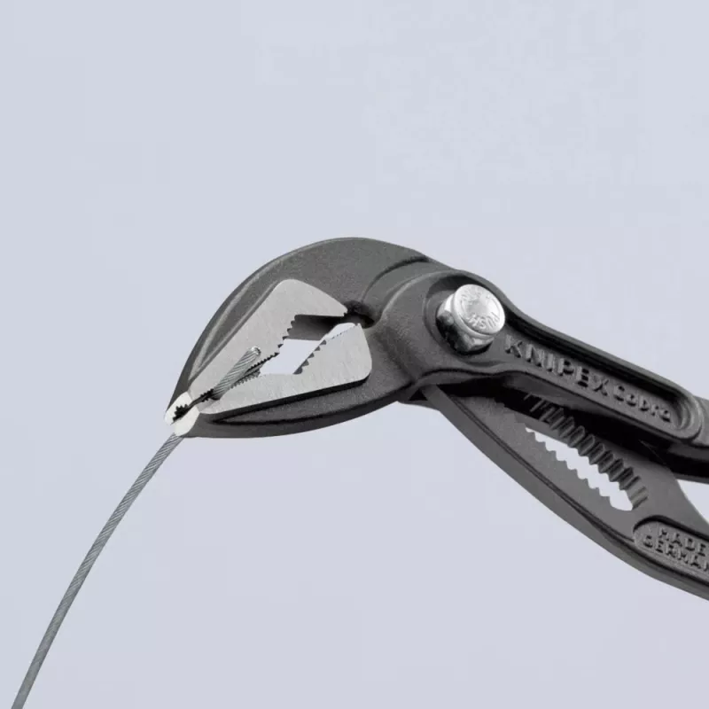 Vandentiekio replės Knipex Cobra ES 87 51 180 SB – reguliuojamas nasrų plotis 0–45 mm