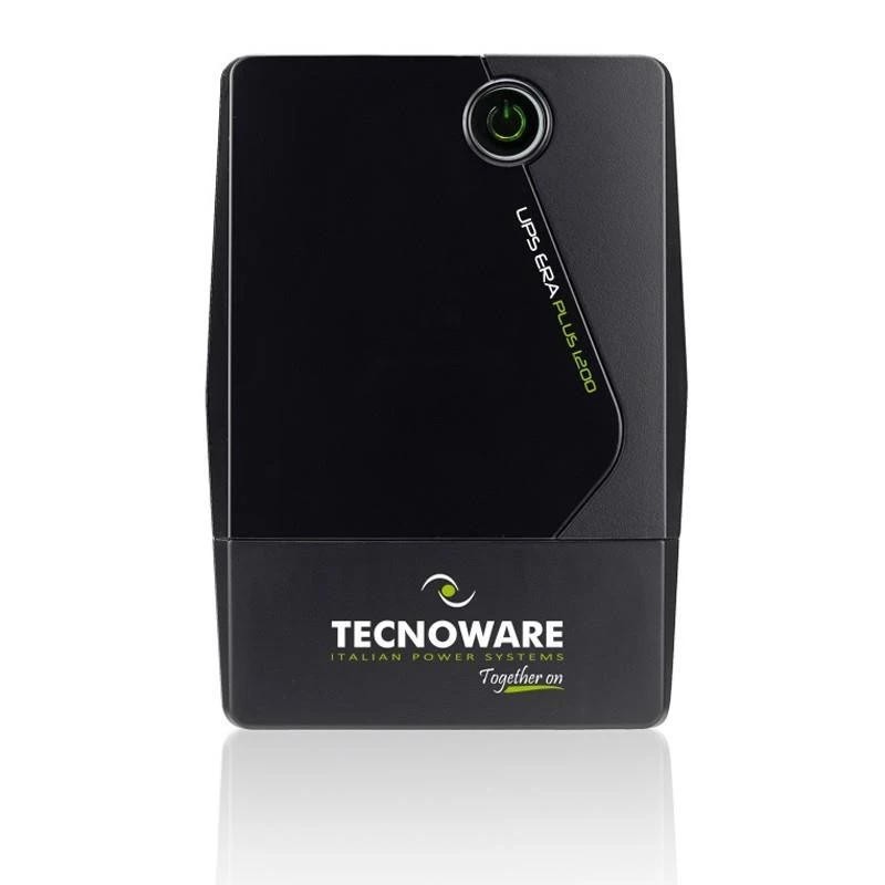 Nepertraukiamo maitinimo šaltinis TECNOWARE Era Plus 1600 – Line-Interactive UPS 1,6 kVA / 1120 W, 2 AC lizdai, USB Type-B, juodas